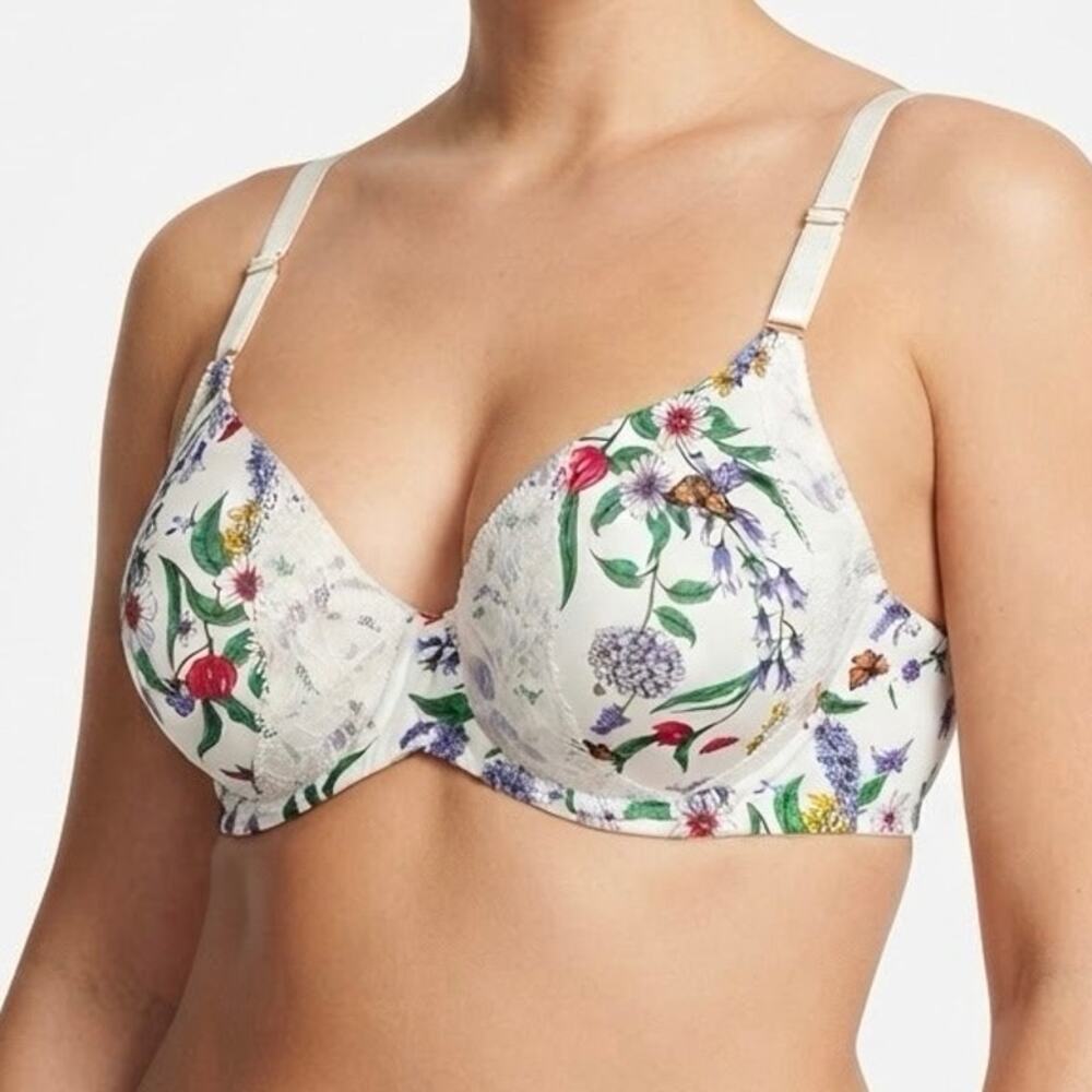 Soma Embraceable Perfect Coverage Floral Butterfly Underwire Bra Size 40DD